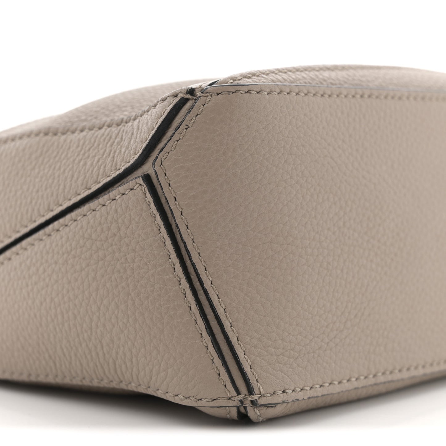 Grained Calfskin Mini Puzzle Bag Sand