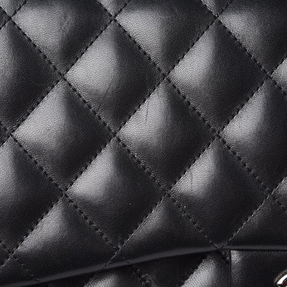 Chanel Lambskin Quilted Jumbo Double Flap Black 14 of 16