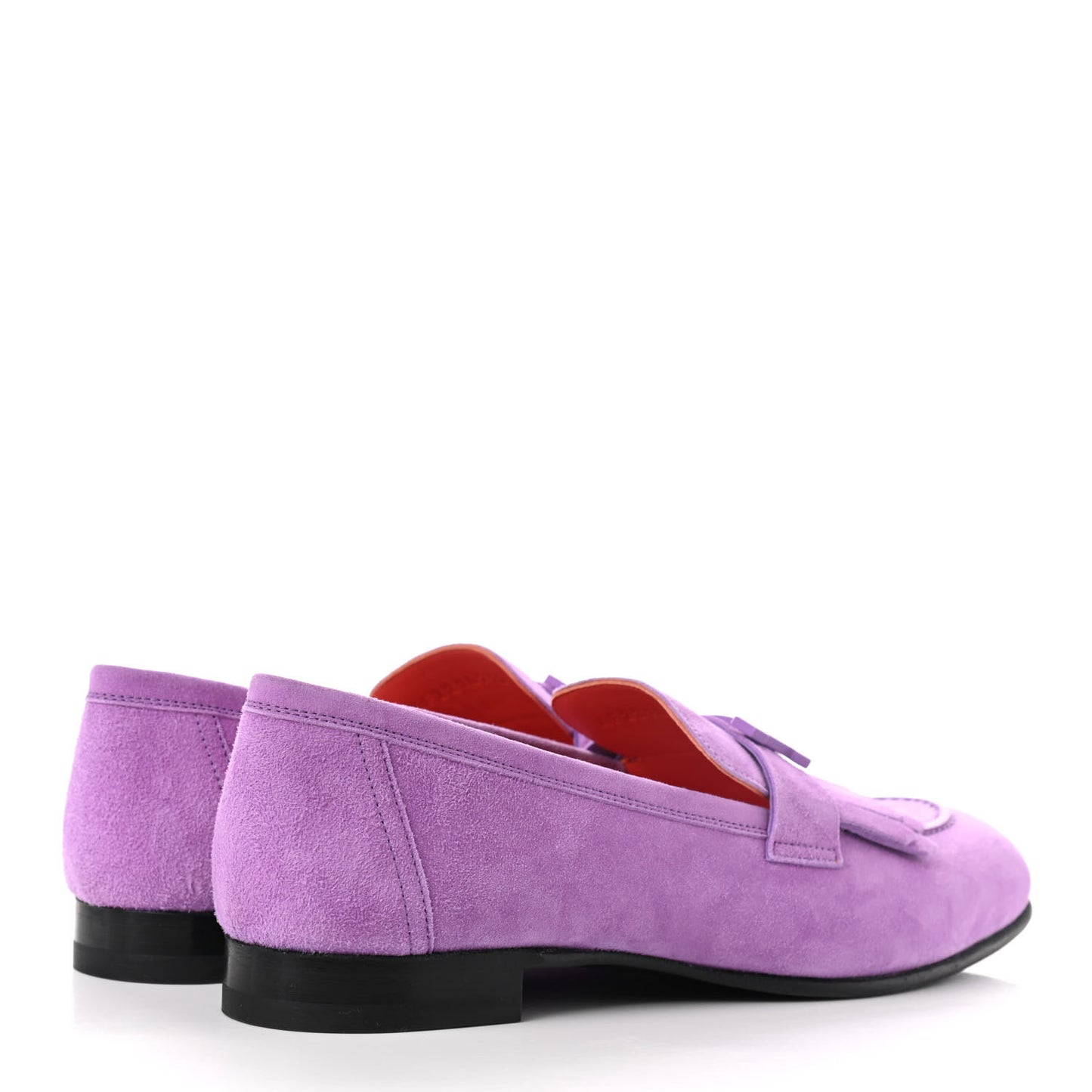 Suede Goatskin Womens Royal Loafers 38.5 Violet Parme