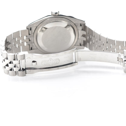 Rolex Stainless Steel 18K White Gold 36mm Oyster Perpetual Datejust Watch Pink Flowers 116234 6 of 7