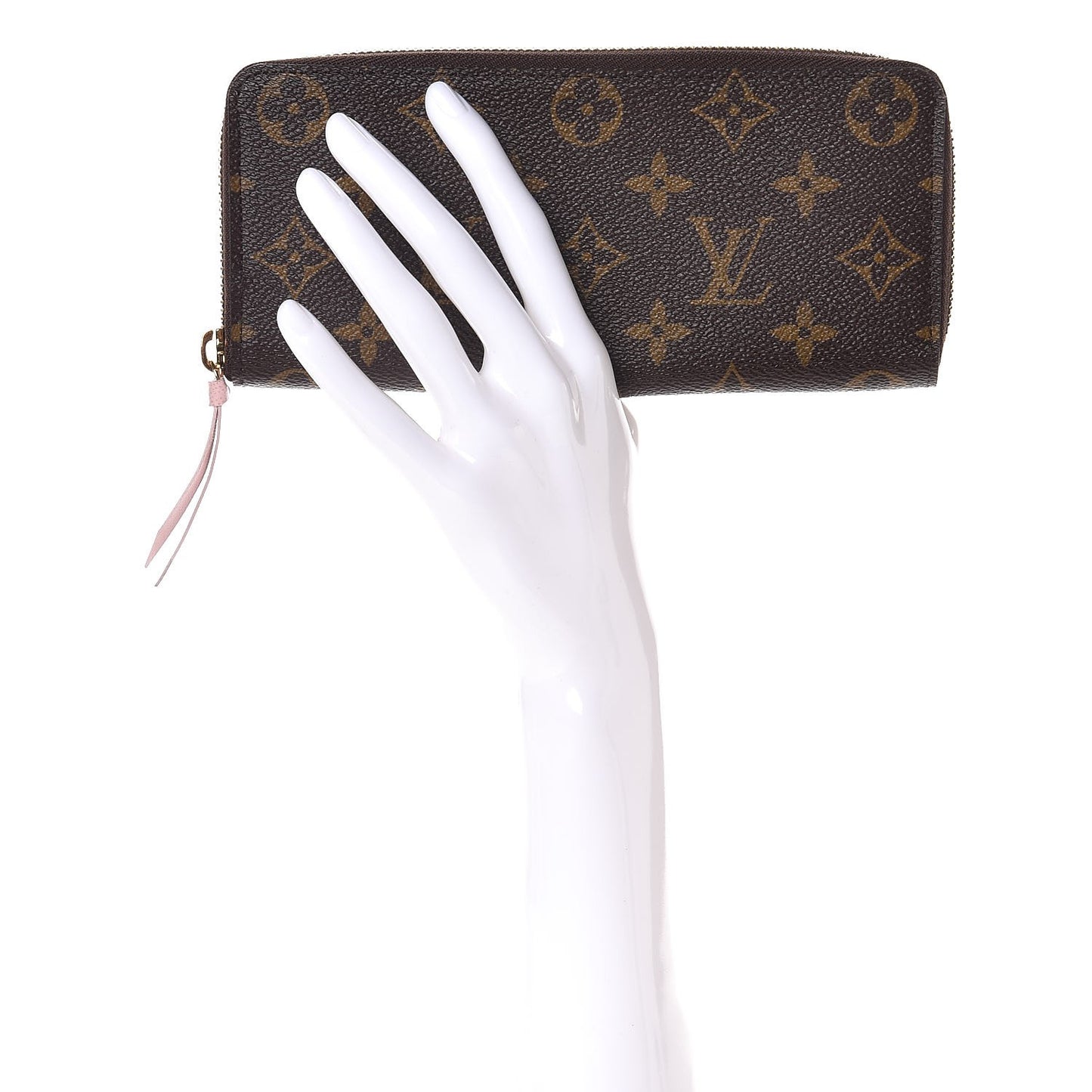 Monogram Clemence Wallet Rose Ballerine