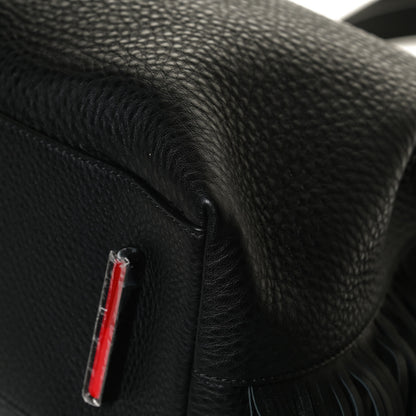 Christian Louboutin Grained Calfskin Passage Fringe Shopping Tote Black 10 of 13
