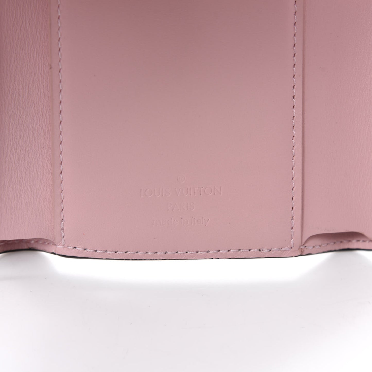 Patent Calfskin Monogram Cherrywood Compact Wallet Rose Ballerine