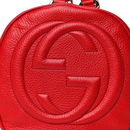 Gucci Pebbled Calfskin Medium Soho Boston Red 9 of 11