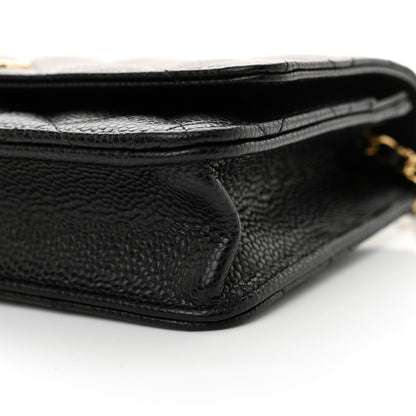 Chanel Caviar Quilted CC Turnlock Wallet On Chain WOC Black 11 of 12