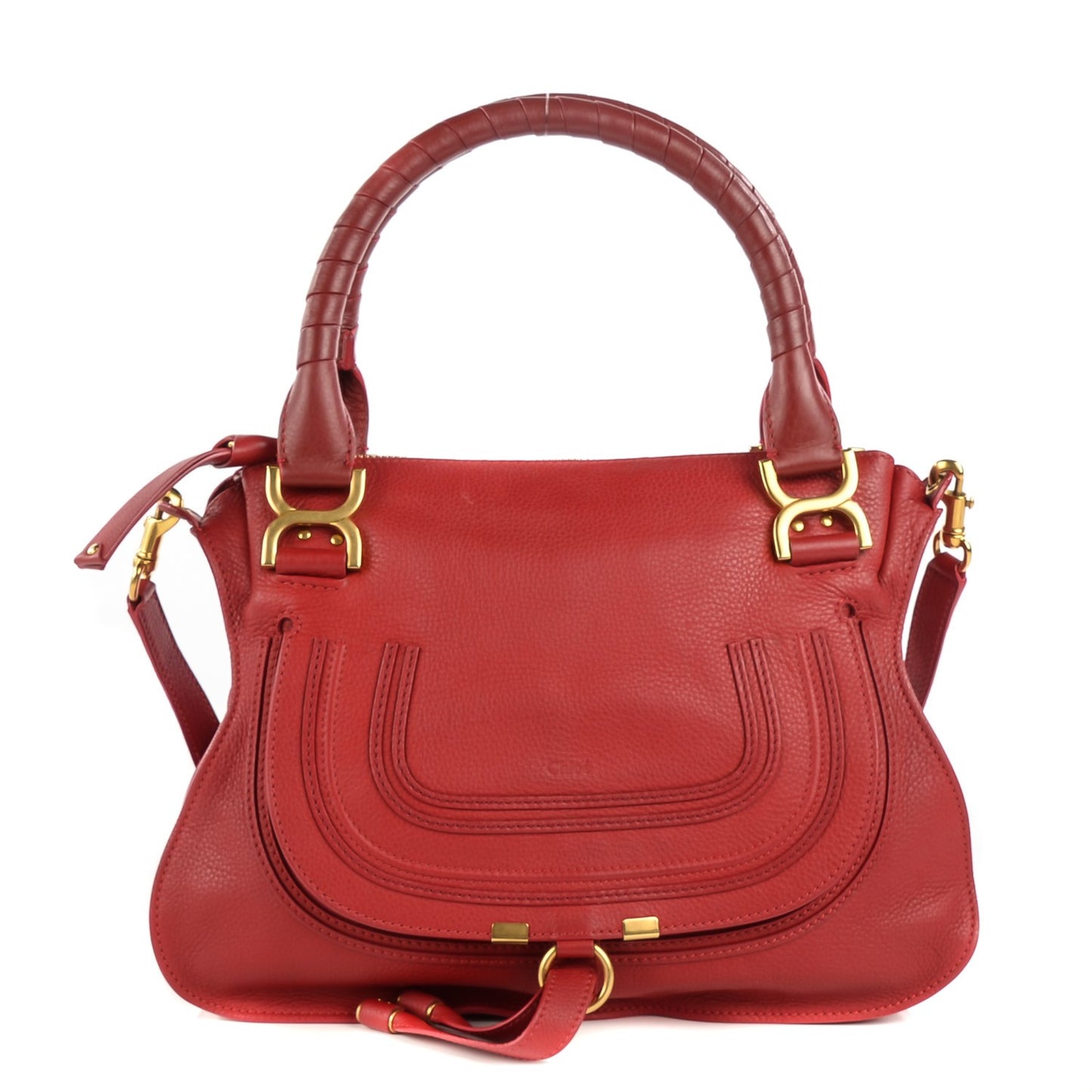 Calfskin Medium Marcie Satchel Holly Berry