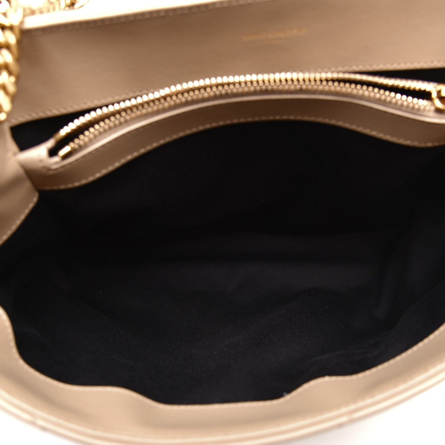 Saint Laurent Calfskin Y Quilted Monogram Medium Loulou Chain Satchel Dark Beige 5 of 8