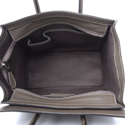 Celine Drummed Calfskin Micro Luggage Souris 5 of 16
