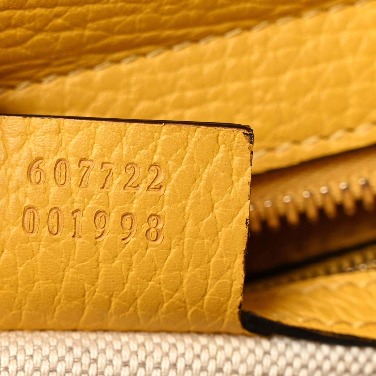 Gucci Dollar Calfskin Medium Soho Top Handle Satchel Yellow 7 of 11