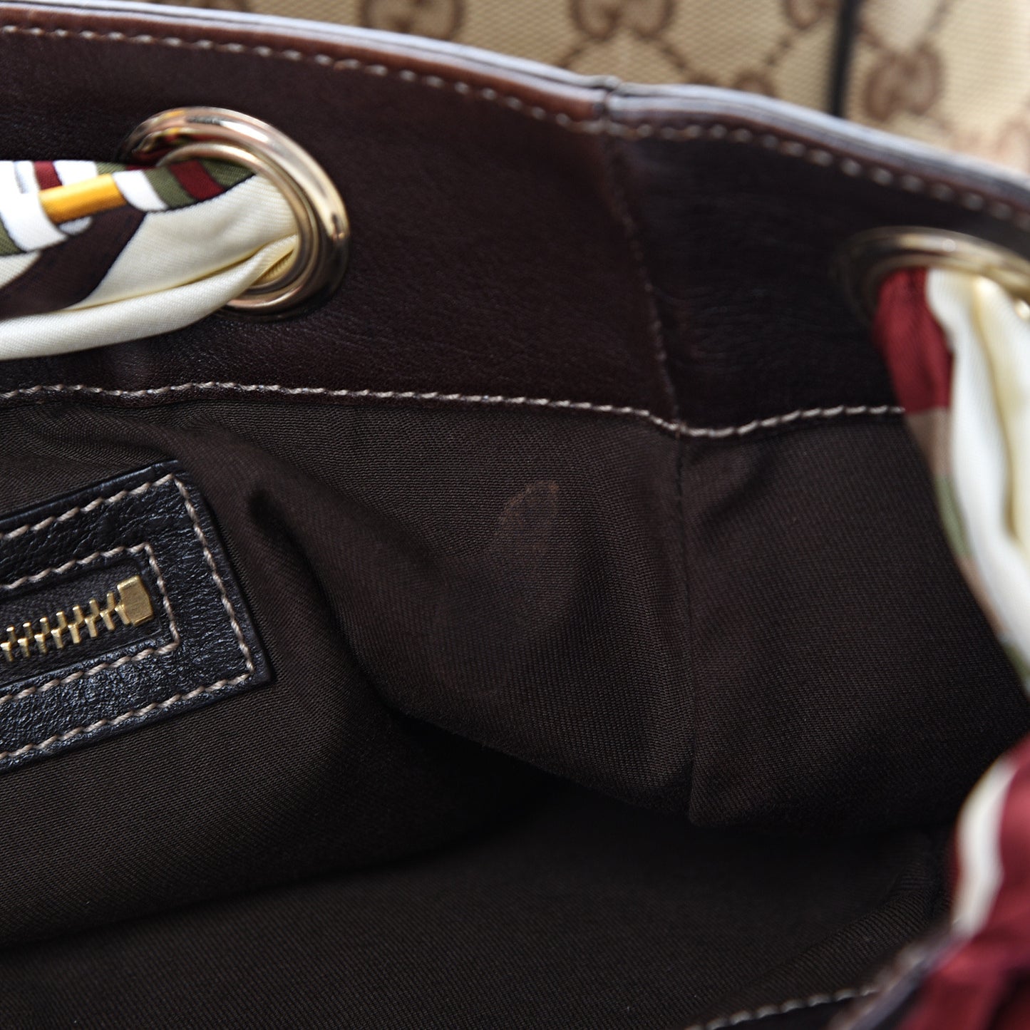 Monogram Large Positano Tote Brown