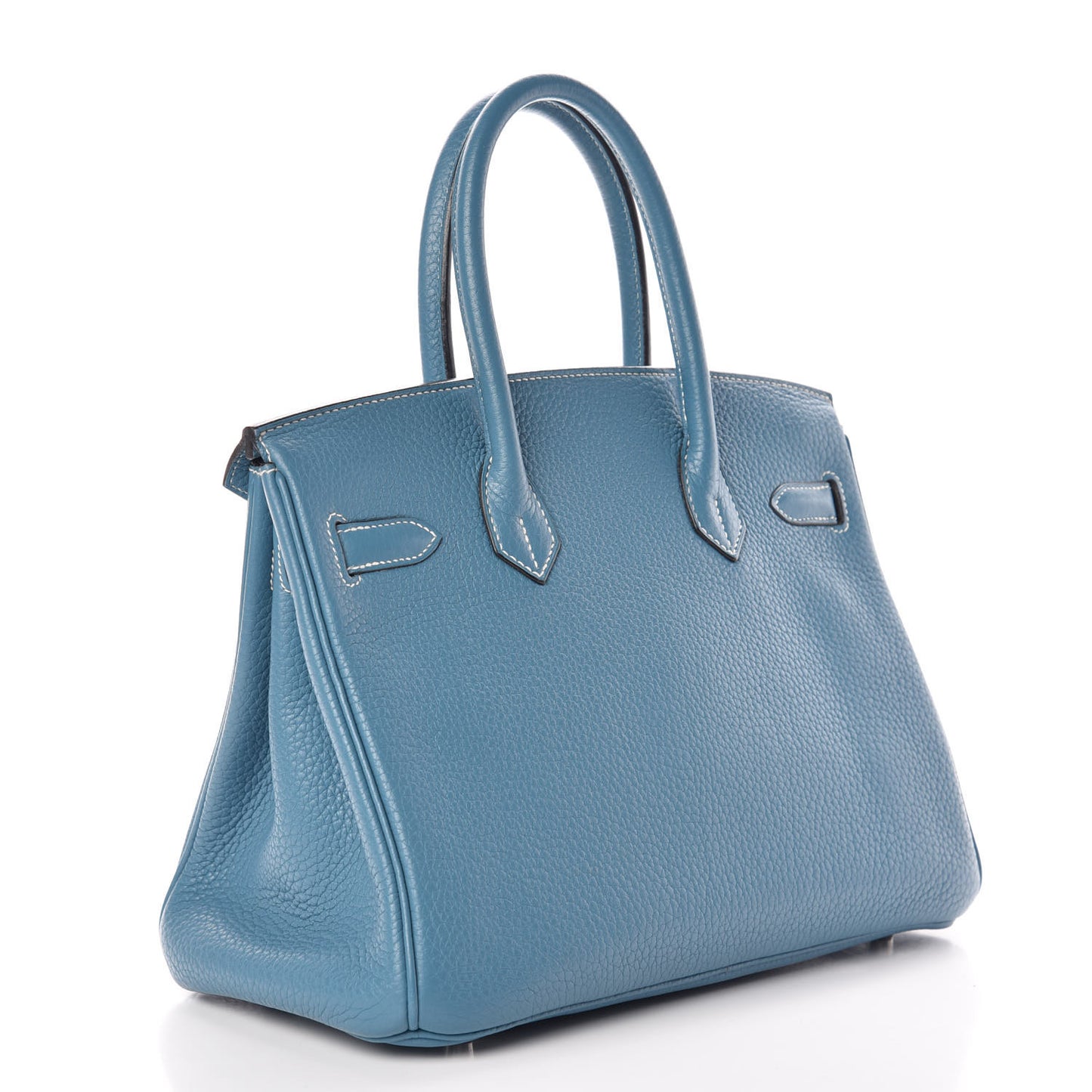 Taurillon Clemence Birkin 30 Blue Jean