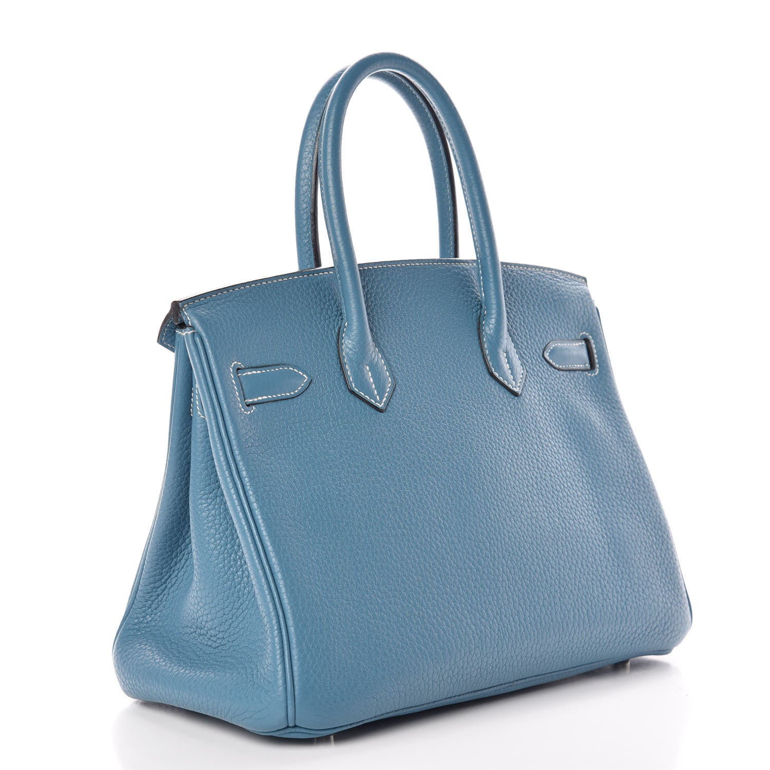 Hermes Taurillon Clemence Birkin 30 Blue Jean 3 of 40
