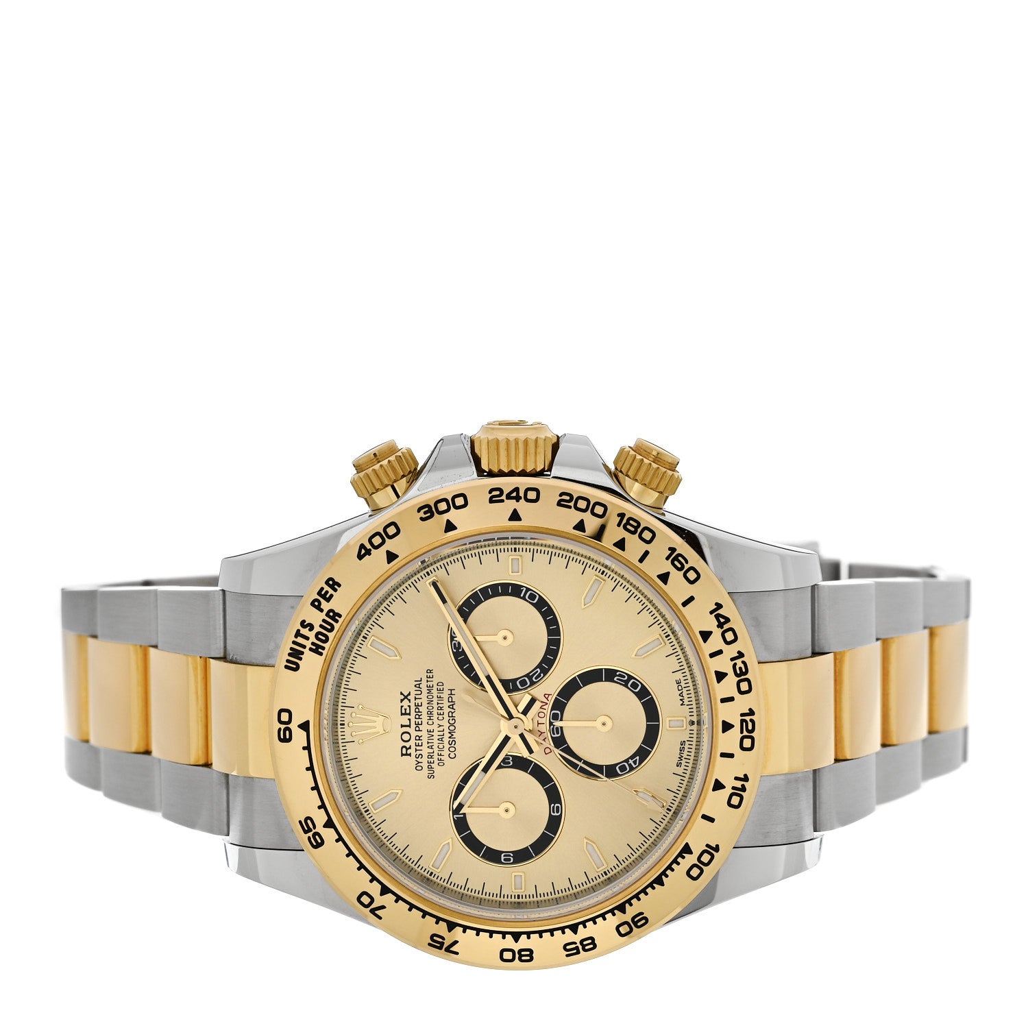 Rolex Stainless Steel 18K Yellow Gold 40mm Oyster Perpetual Cosmograph Daytona Watch Champagne 126503 2 of 5