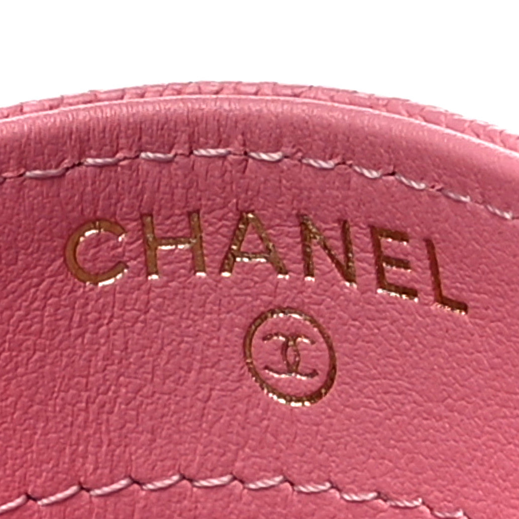 Chanel Caviar Quilted Boy Card Holder Pink 6 of 11