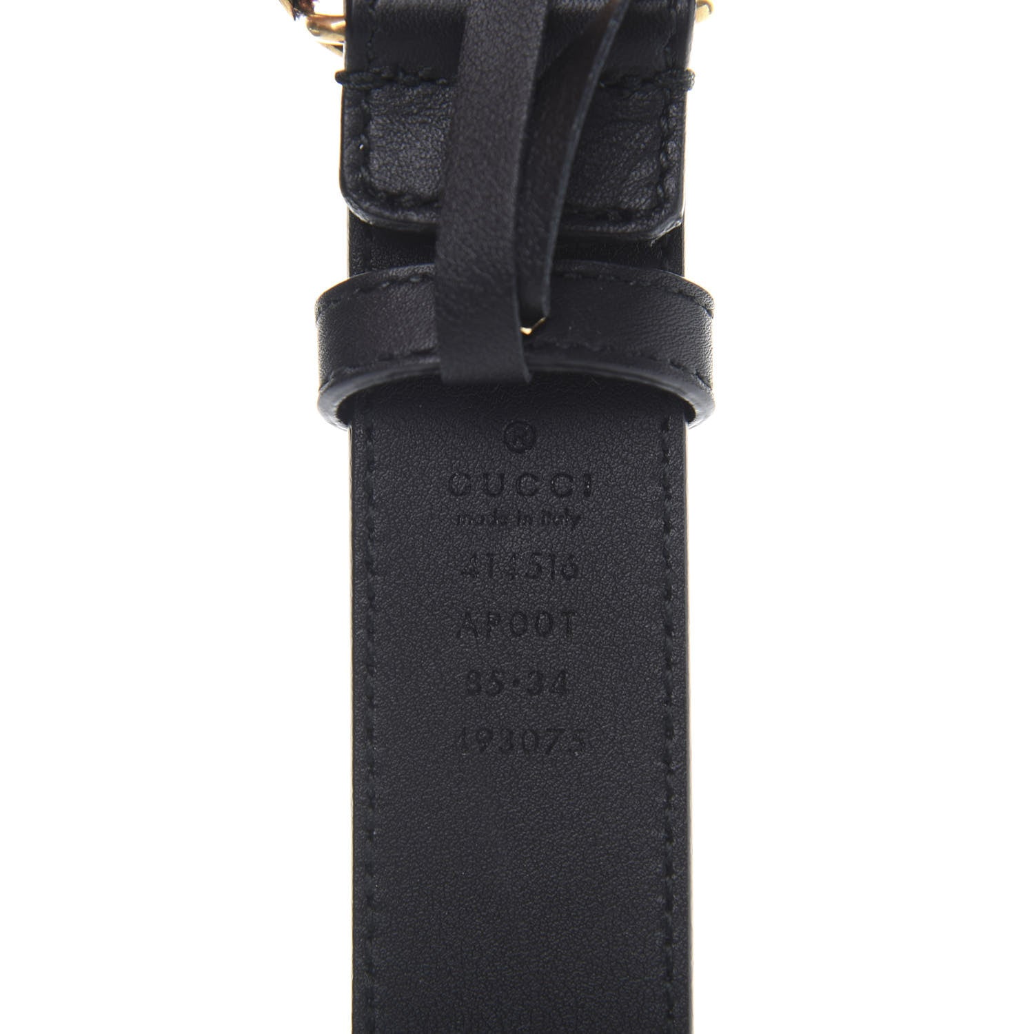 Gucci Calfskin Double G 30mm Belt 85 34 Black 6 of 7