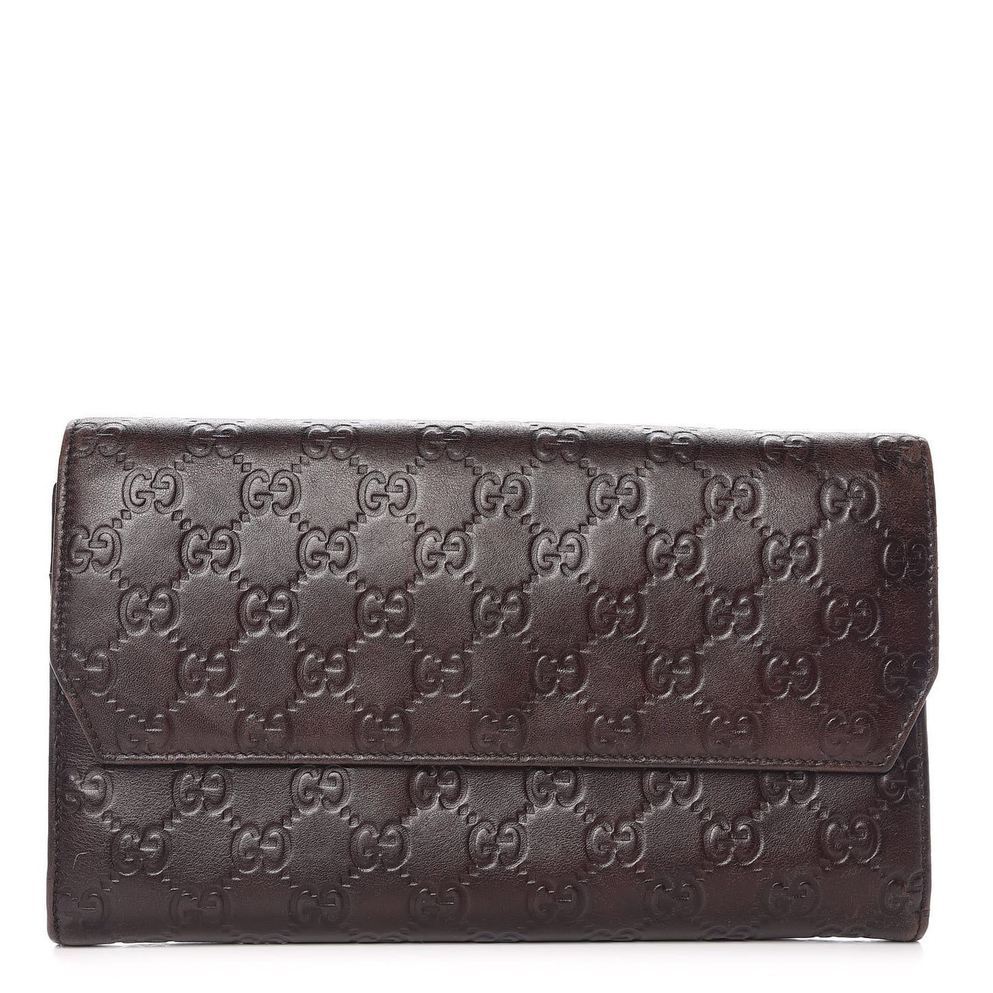 Guccissima Travel Document Case Brown