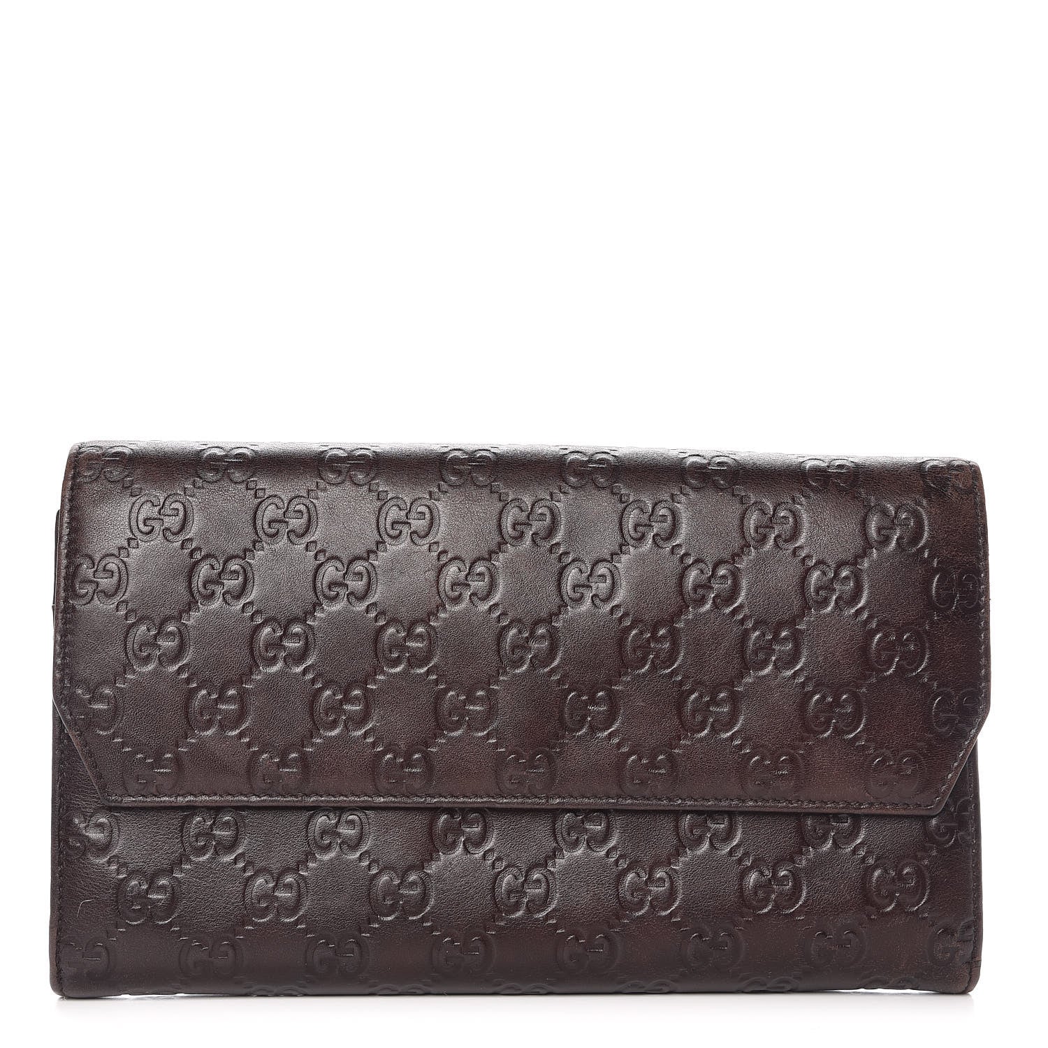 Gucci Guccissima Travel Document Case Brown 1 of 14
