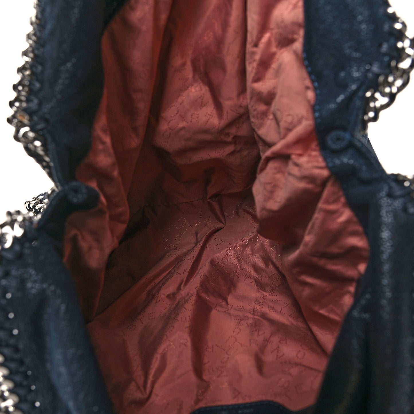 Shaggy Deer Falabella Fold Over Tote Navy