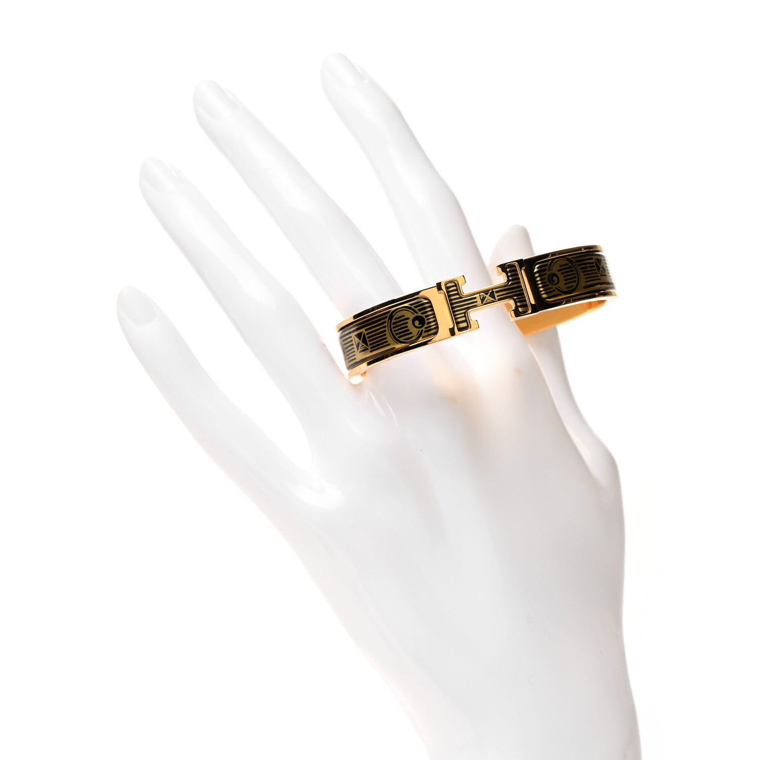 Hermes Enamel Narrow Print Clic Clac H Bracelet PM 2 of 6