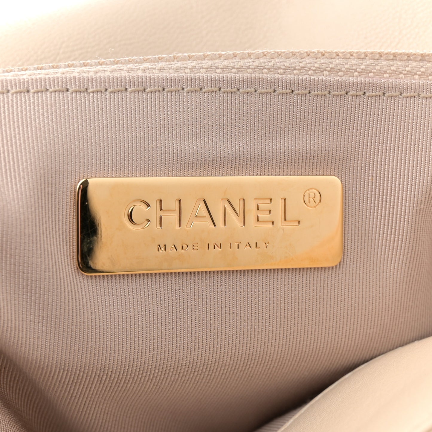 Goatskin Quilted Maxi Chanel 19 Flap Beige