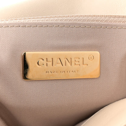 Chanel Goatskin Quilted Maxi Chanel 19 Flap Beige 6 of 14