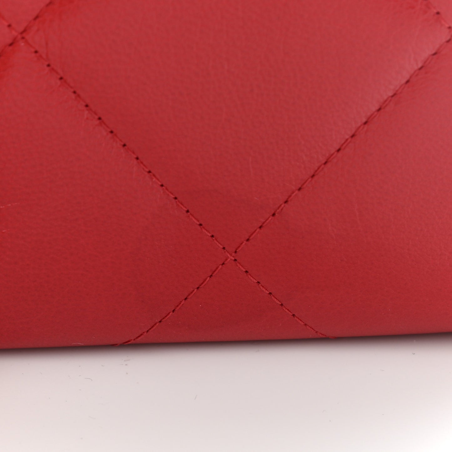 Goatskin Quilted Chanel 19 Small Flap Wallet Red