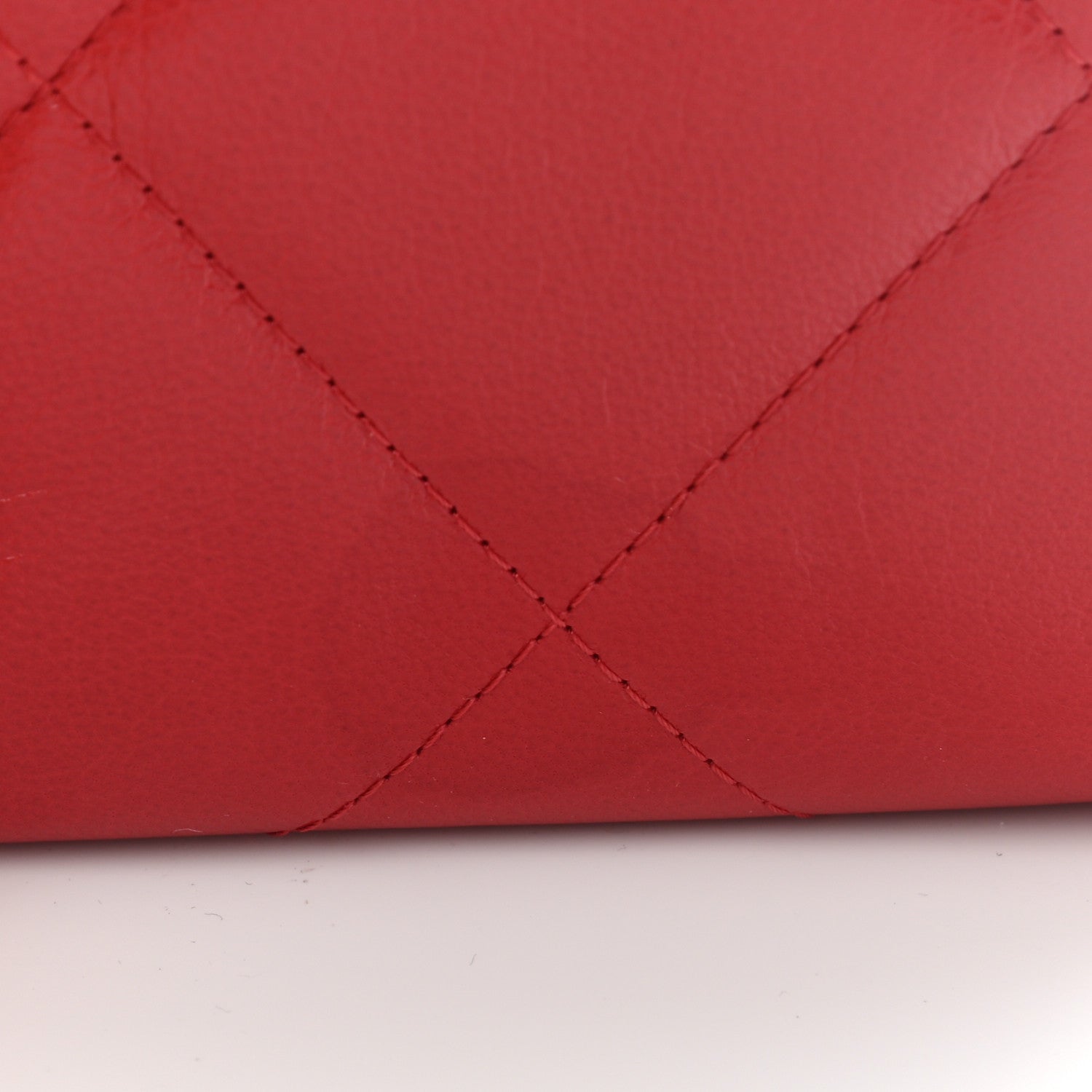 Chanel Goatskin Quilted Chanel 19 Small Flap Wallet Red 9 of 11