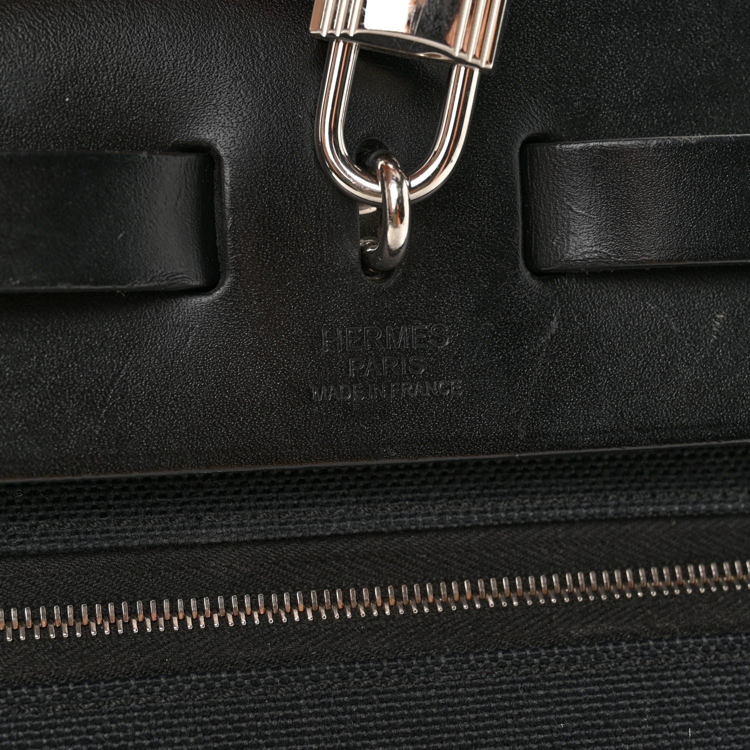 Hermes Military Toile Vache Hunter Herbag Zip PM 31 Black 6 of 11