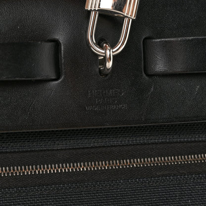 Hermes Military Toile Vache Hunter Herbag Zip PM 31 Black 6 of 11