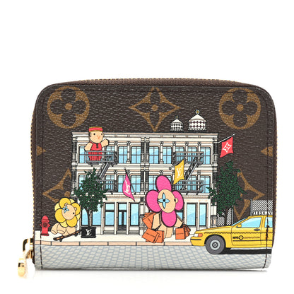 Louis Vuitton Monogram 2022 Christmas Animation New York Soho Zippy Coin Purse Yellow 1 of 8