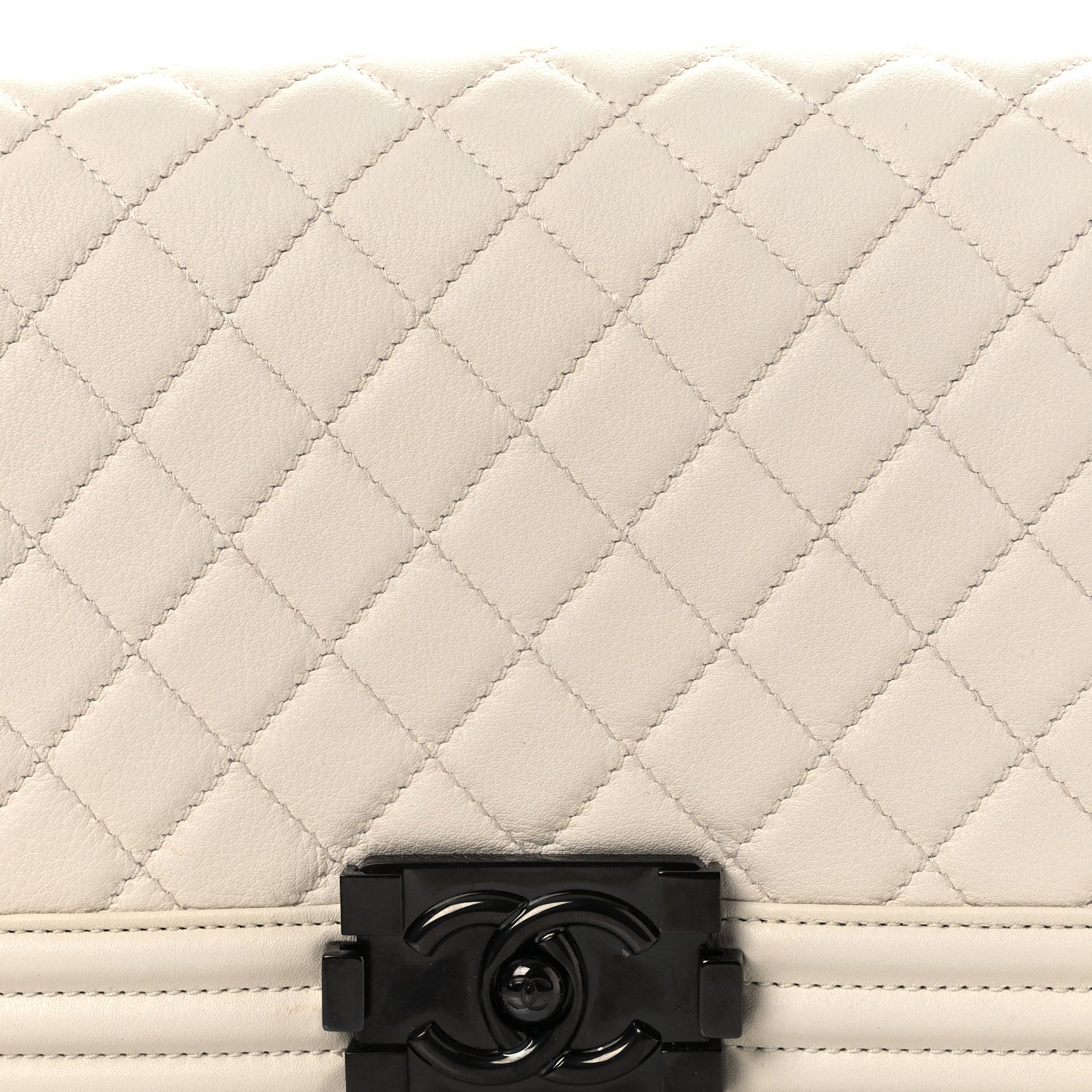 Chanel Calfskin Quilted Medium Boy Flap White 8 of 12