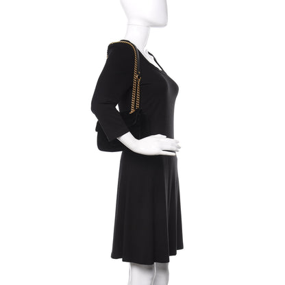 Gucci Velvet Matelasse Mini GG Marmont Shoulder Bag Black 3 of 11