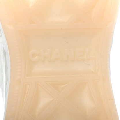 Chanel Velvet Calfskin Mixed Fibers CC Sneakers 36 Ivory Black 6 of 8