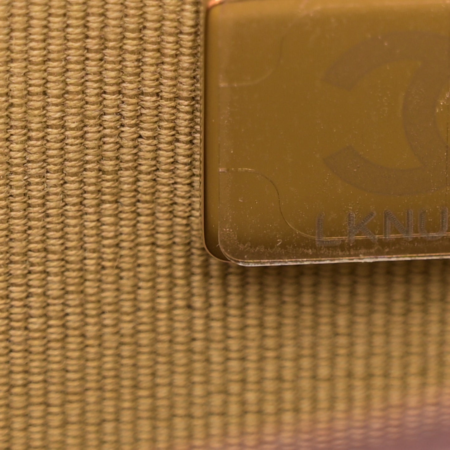 Lambskin Quilted CC Pearl Crush Wallet on Chain WOC Dark Brown