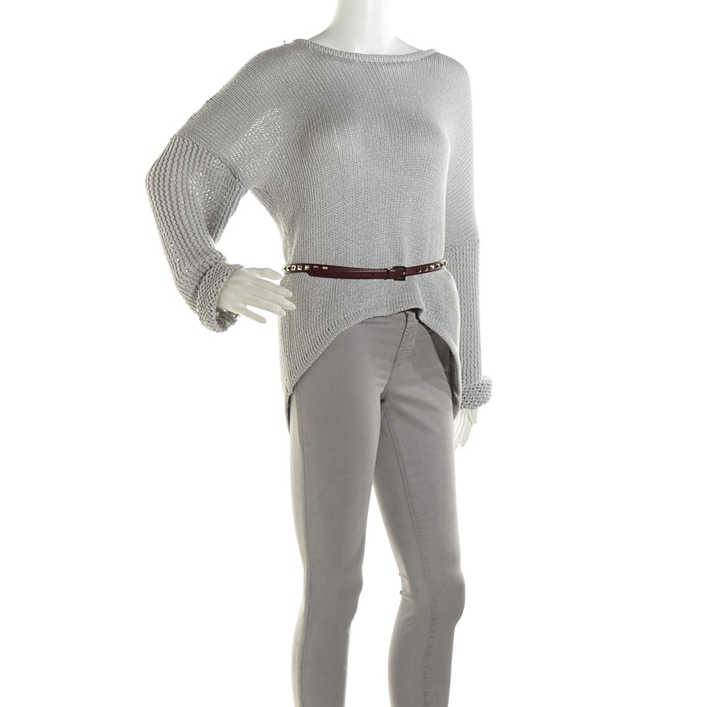 Calfskin Rockstud Belt 80 32 Rubin