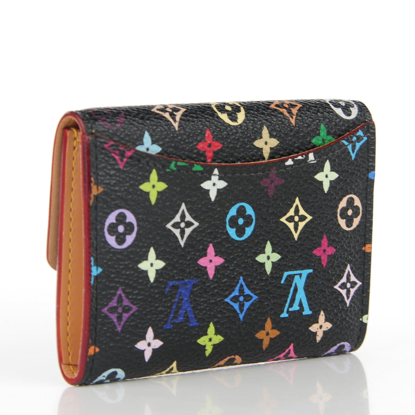 Monogram Multicolor Business Card Holder Black
