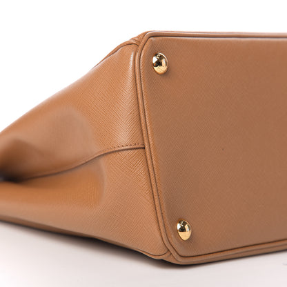 Prada Saffiano Medium Galleria Double Zip Tote Caramel 7 of 8