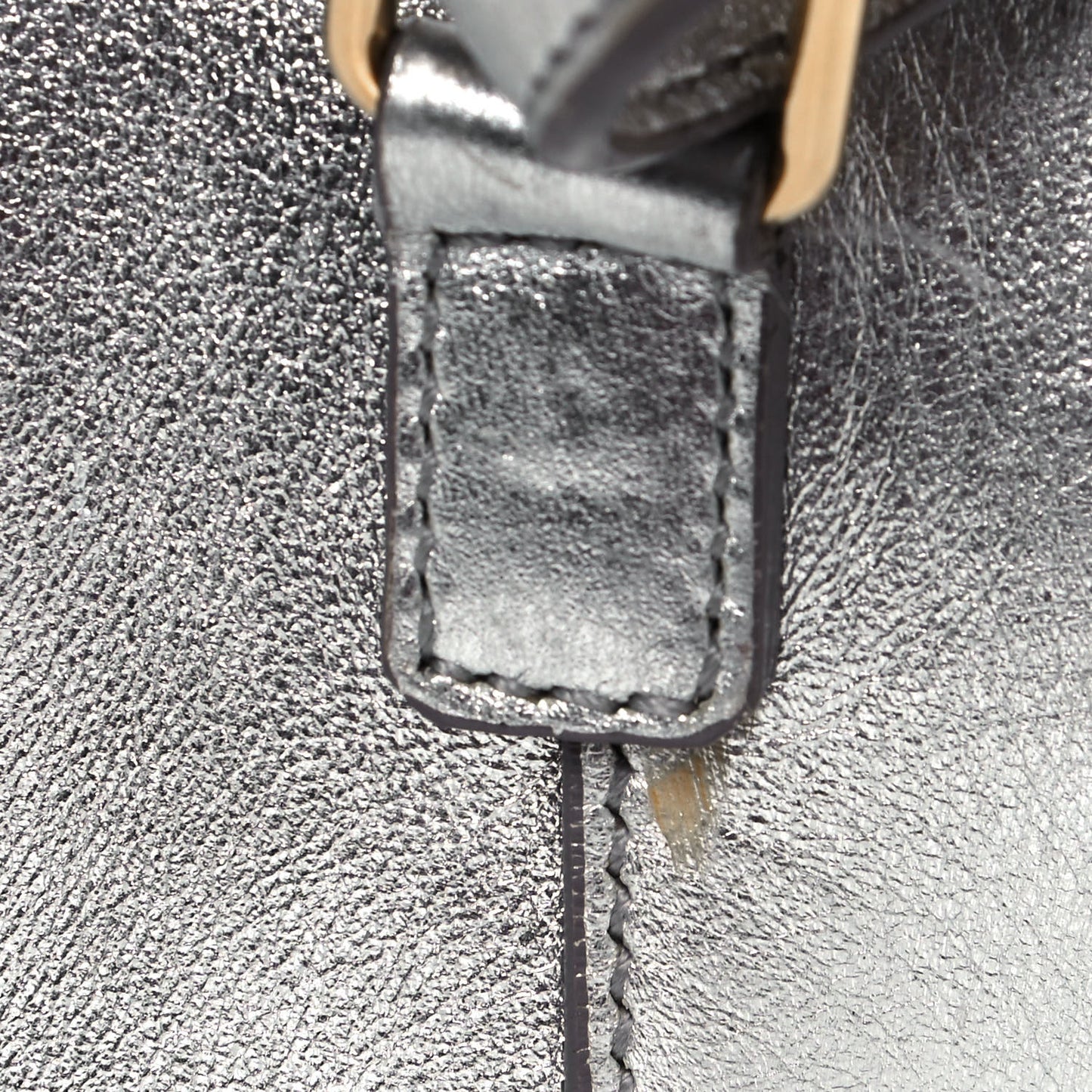 Metallic Calfskin Classic Toy Duffle Silver
