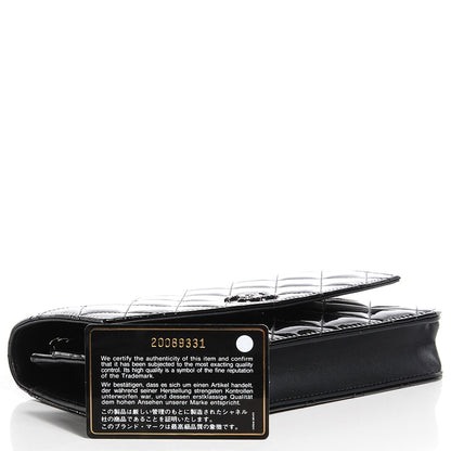 Chanel Patent Quilted Brilliant Wallet On Chain WOC Black 8 of 8