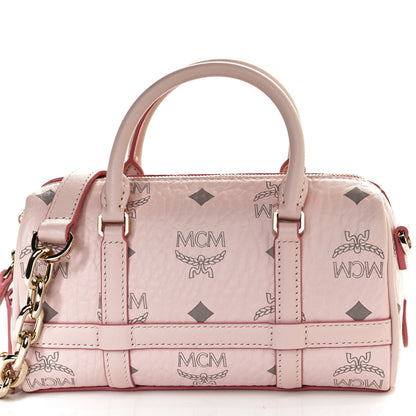 MCM Visetos Mini Delmy Boston Bag Pink 8 of 10