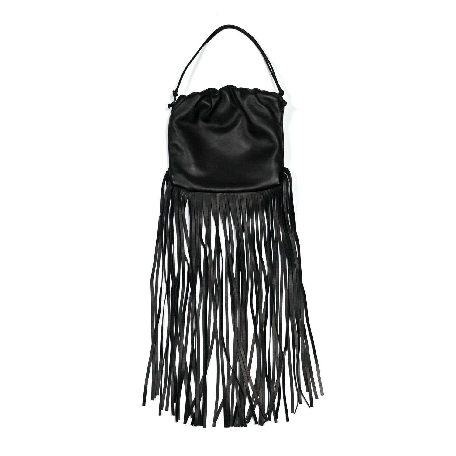 Bottega Veneta Nappa The Fringe Pouch Shoulder Bag Black 3 of 12