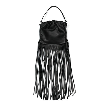 Bottega Veneta Nappa The Fringe Pouch Shoulder Bag Black 3 of 12