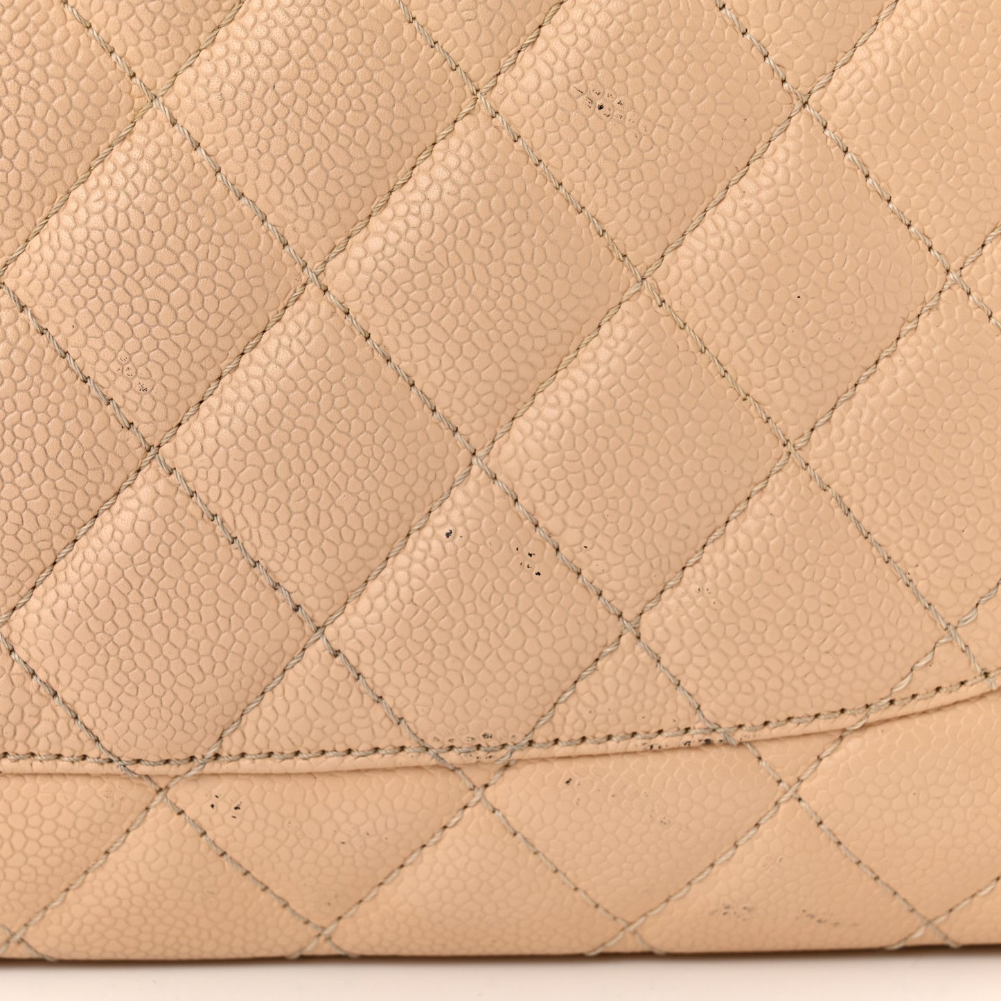 Caviar Quilted Grand Shopping Tote GST Beige