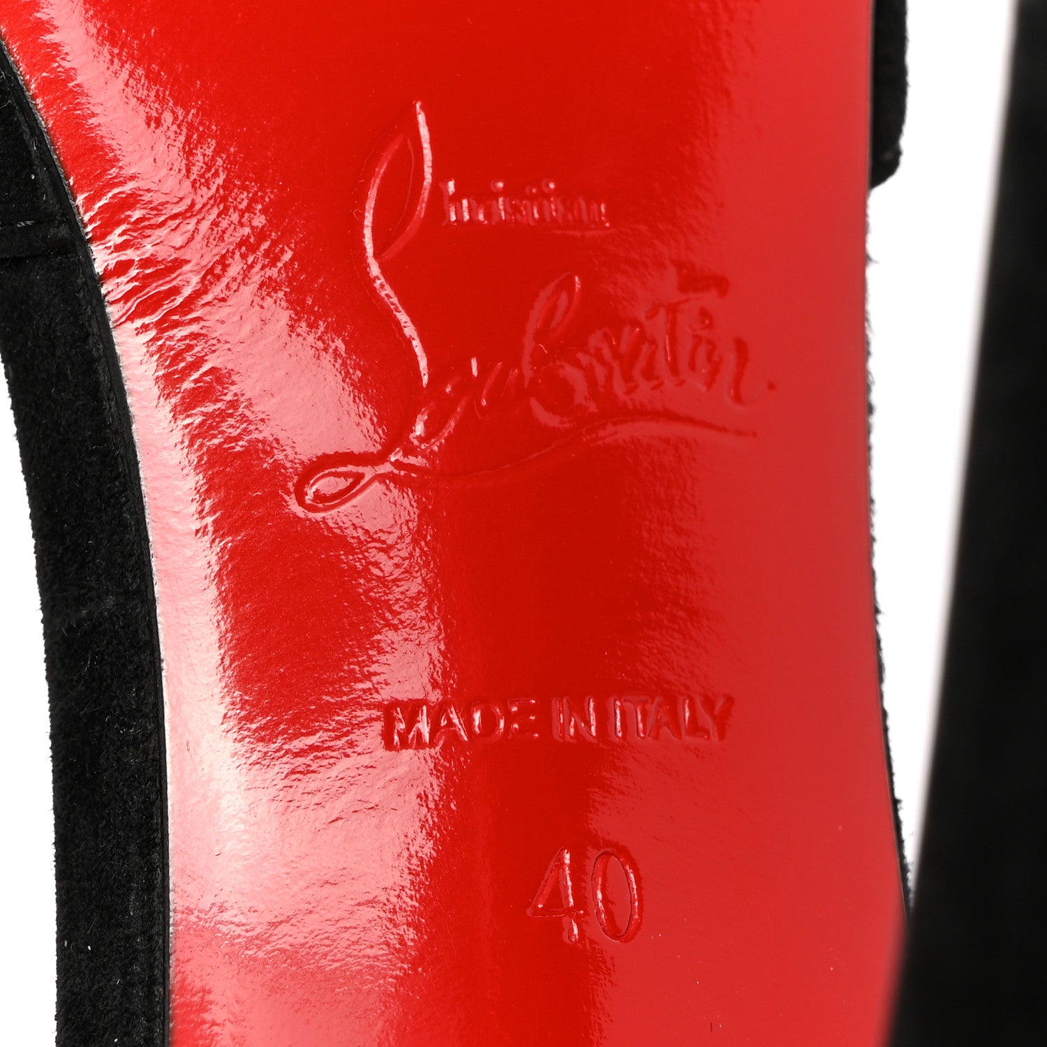 Christian Louboutin Veau Velours Fringe Courtain 100 Pumps 40 Black 6 of 10