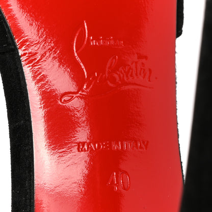 Christian Louboutin Veau Velours Fringe Courtain 100 Pumps 40 Black 6 of 10