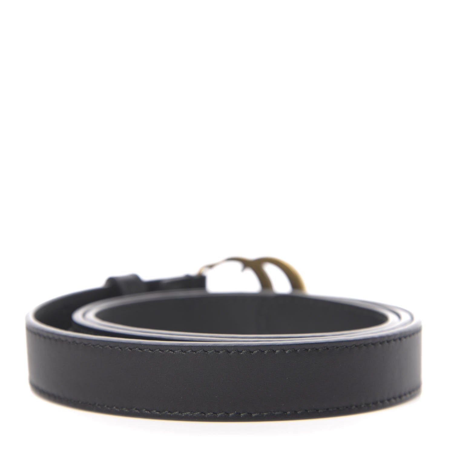 Gucci Calfskin Double G 20mm Belt 80 32 Black 2 of 6