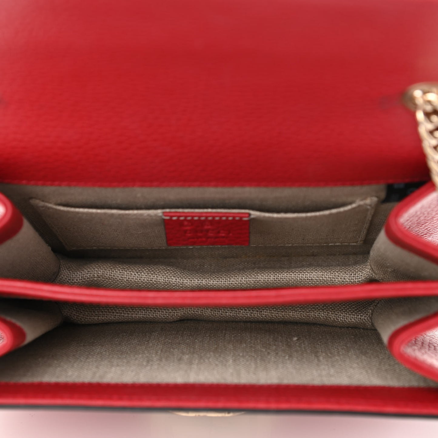 Dollar Calfskin Small Interlocking G Shoulder Bag Red