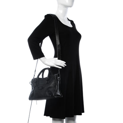 Balenciaga Chevre Black Metallic Edge Hardware S City Black 2 of 8