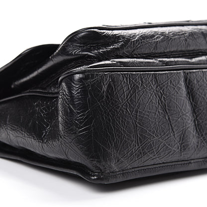 Saint Laurent Crinkled Calfskin Matelasse Monogram Medium Niki Chain Satchel Black 9 of 10