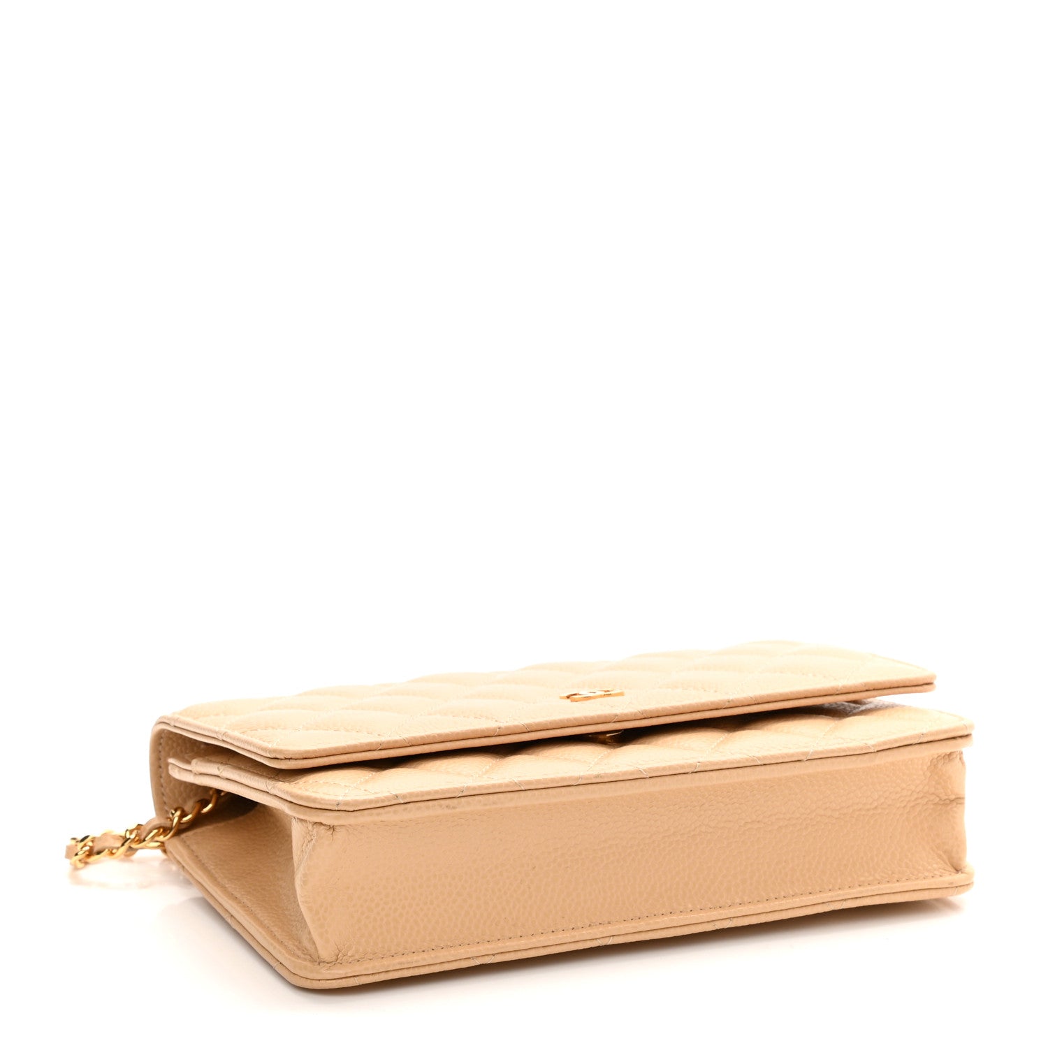 Chanel Caviar Quilted Wallet On Chain WOC Beige 4 of 11